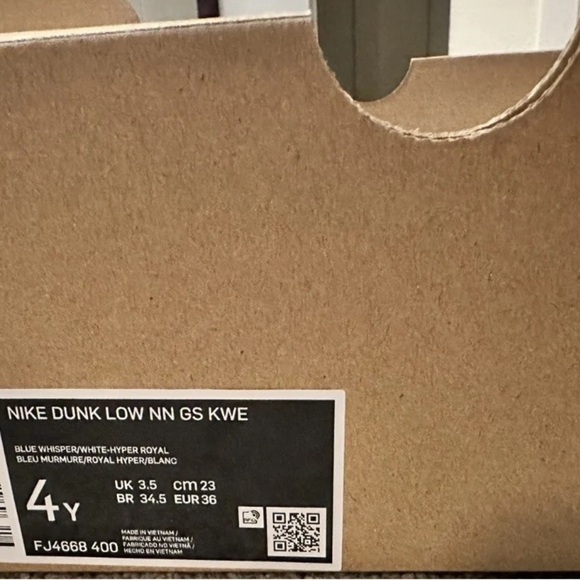 NEW Nike Dunk Low Next Nature Blue Whisper 4 Youth / 5.5 Women - Picture 6 of 6